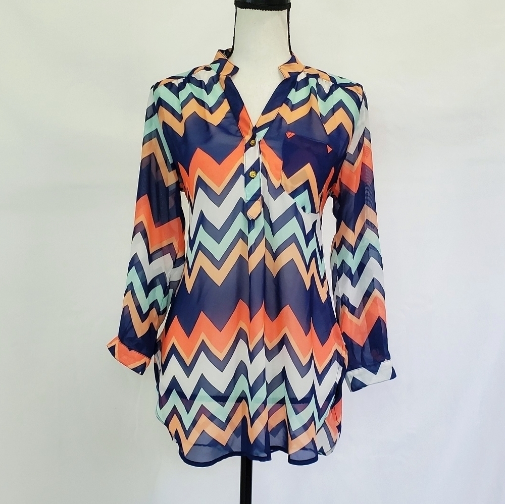Justify semi-sheer drop tail top